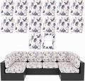 hyha 14Pcs Patio Cushion Covers, Stretch Outdoor Couch Cushion Covers, Washable by hyha