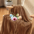 inhand Chocolate Brown Fleece Throw Blanket - Image 6