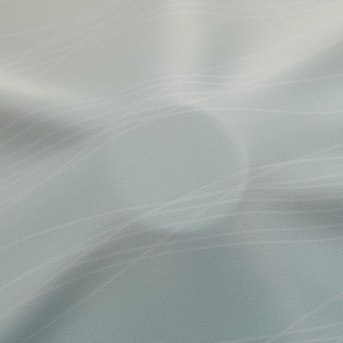 Estelar Textiler Aqua and Beige Room Darkening Blackout Curtains 84 Inch Length - Image 8