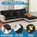 Couch Cover 8-Piece Elastic Velvet Couch Cushion Covers & Chaise Slipcovers - Image 3