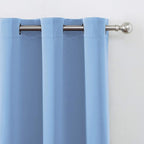 LEMOMO Sky Blue Thermal Blackout Curtains/38 x 84 Inch/Set of 2 Panels Room - Image 7