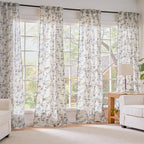 Lazzzy Floral Linen Curtains Farmhouse Extra Long Curtain - Image 7