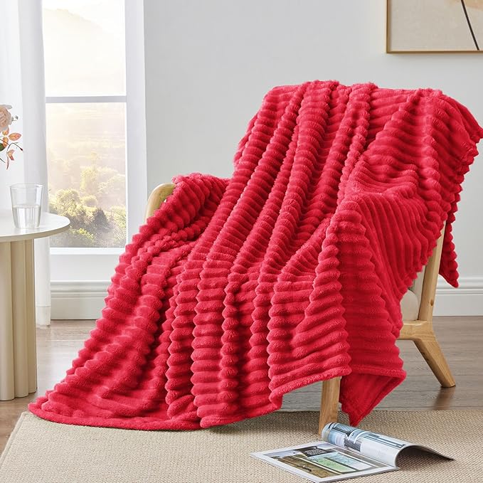 BEDELITE Fleece Throw Blanket for Couch, 300GSM Soft & Warm Fluffy Queen Blanket by BEDELITE