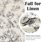 jinchan Linen Valance Curtain for 16 Inch Rustic Farmhouse Country Windows for - Image 5