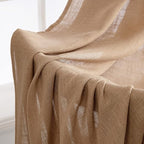 MIULEE Brown Linen Curtains 72 Inch Length 2 Panels - Image 6
