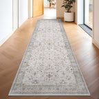 Hazo Haus Light Gray Washable 2'6"x8' Wide Runner Rugs - Image 6