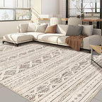 Nakagishi Area Rug Living Room Rugs: 5x7 Washable Boho Large Neutral Farmhouse - Image 2