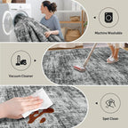8x10 Area Rugs Washable Rug: Modern Abstract Living Room Rug Soft Anti-Skid - Image 3