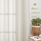 NICETOWN Linen Sheer Curtains 63 inch Length - Image 3