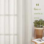 NICETOWN Linen Sheer Kids Room Curtains 63 inches Long, Grommet Linen Blend - Image 5