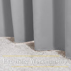 NICETOWN Silver Grey Cafe Curtains 36 inches Long, Grommet Room Darkening - Image 6