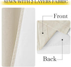 NICETOWN Natural Thick Linen Full Blackout Curtains - Image 6
