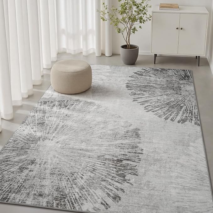 3 x 5 Rug Small Non Slip Area Rug Ultra Soft Machine Washable Low Pile Modern by AMOAMI