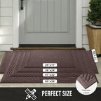 HIYARD Sturdy Front Door Mat, Absorbent Muddy Dirt Resist Welcome Door Mats - Image 6