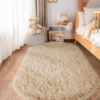 Pionblank Fluffy Area Rug for Bedroom 3.3'x6.2', Shag Oval Rug for Bedside - Image 3