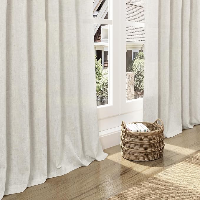 Nanspring Mousse White Curtains 90 Inches Long - Image 5