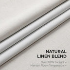 Joydeco Pinch Pleated Linen Curtains - Image 2