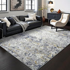 Toneed Abstract Area Rug Modern Washable Rug Soft Non Slip Rug Low Pile by Toneed