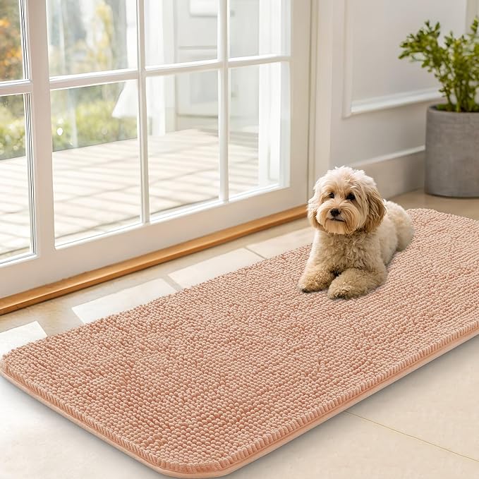 OLANLY Dog Door Mat for Muddy Paws 47x20, Absorbs Moisture and Dirt, Absorbent by OLANLY