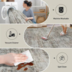 4x6 Area Rugs Washable Rug: Modern Abstract Living Room Rug Soft Anti-Skid Thin - Image 3
