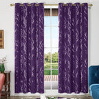 Deconovo Blackout Curtains for Bedroom, Thermal Insulated Soundproof Grommet - Image 2