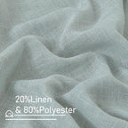 LAMIT Light Filtering Linen Curtains 68 inches Long - Image 3