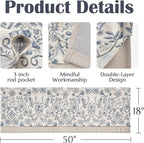 jinchan Linen Valance Kitchen Curtain - Image 5