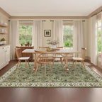 6x9 Machine Washable Area Rugs for Living Room Floral Stain Resistant Soft - Image 3