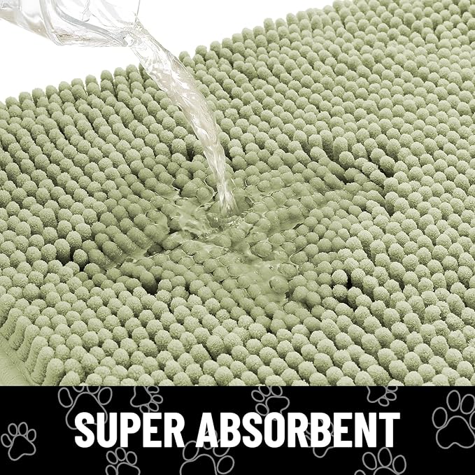 Smiry Dog Door Mat for Muddy Paws, Absorbent Dirt Trapper Non Slip Quick Dry - Image 5