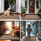 Smiry Front Door Mat Outside Entrance, Heavy Duty Sturdy Natural Rubber Doormat - Image 7
