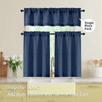 Valances for Windows, Light Filtering Faux Linen Textured Small Short Window - Image 6