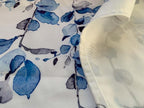Watercolor Blue Leaves Window Valance - Image 5