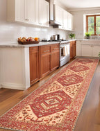 SERISSA Runner Rug for Hallways, Extra Long Boho Rug Ultra Soft Vintage Red - Image 2