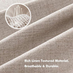 MIULEE 100% Blackout Linen Curtains - Image 3
