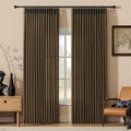 90 Inch Linen Pleated Curtains for Living Room, Light Filtering Pinch Pleated by IVAPUPU