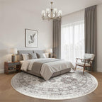 zesthome 9ft Round Rugs for Living Room, Non-Slip Washable Round Area Rugs - Image 8