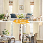 LAMIT Beige Linen Curtains 84 inches - Image 6