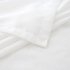 BGment White Linen Cafe Curtains 36 Inch Length, Small Drapes Semi Sheer - Image 7
