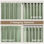 Sage Green Curtains 72 Inch Length - Image 5