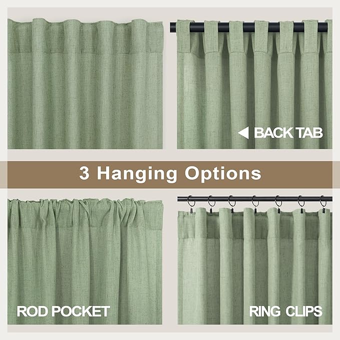 Light Sage Curtains 72 Inch Length - Image 5