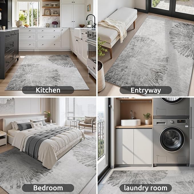 8x10 Area Rugs for Living Room-Machine Washable Rug Ultra Soft Non Slip Area - Image 7