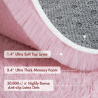 6x9 Ft Large Pink Rugs for Living Room Girls, Shag Fluffy Area Rug for Bedroom - Image 8