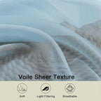 Sheer Curtains 84 Inches Long 2 Panels Set - Image 3
