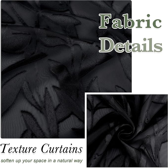 Lecloud Leia Black Sheer Valances - Image 4