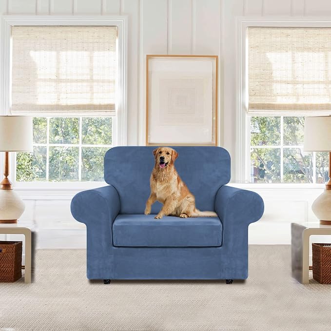 WEERRW Velvet Stretch Chair Sofa Slipcover - Image 2