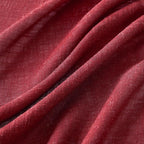 MIULEE Burgundy Red Kitchen Curtains 24 Inch Length 2 Panels, Soft Thick Linen - Image 4