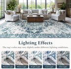 Rugflix 6x9 Area Rug for Living Room, Machine Washable Area Rugs - Image 6