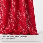 Deconovo Christmas Red Curtains, Soundproof Curtain, 42 x 84 Inch Long - Image 4
