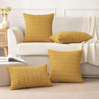 MIULEE Pack of 2 Corduroy Decorative Throw Pillow Covers 18x18 Inch Soft Boho - Image 5