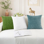 CaliTime Throw Pillow Covers Decorative 22 X 22 Inches Pack of 2 Cozy Chenille - Image 5